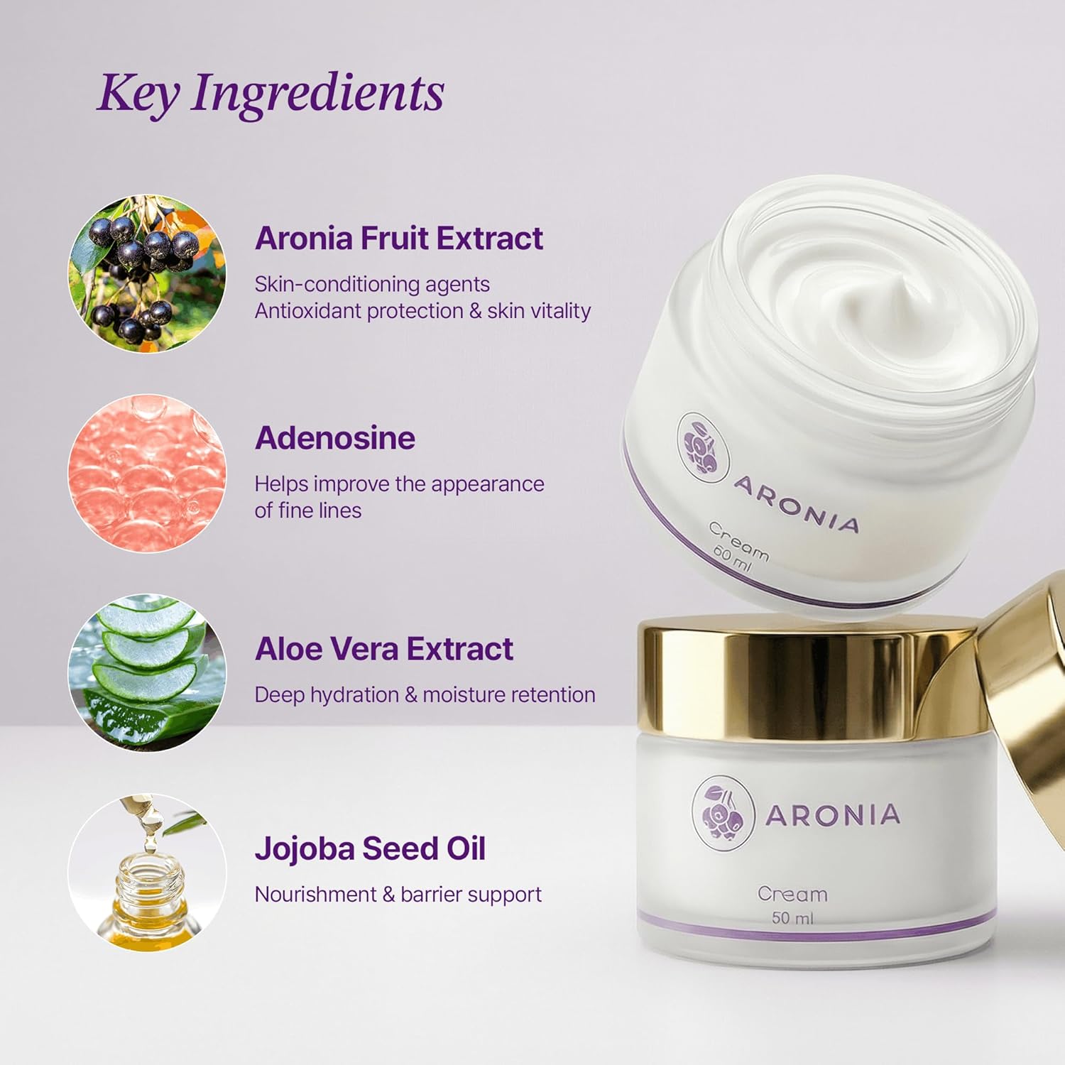 Aronia Extract Day & Night Cream for Face & Neck – 1.76 oz - Image 3